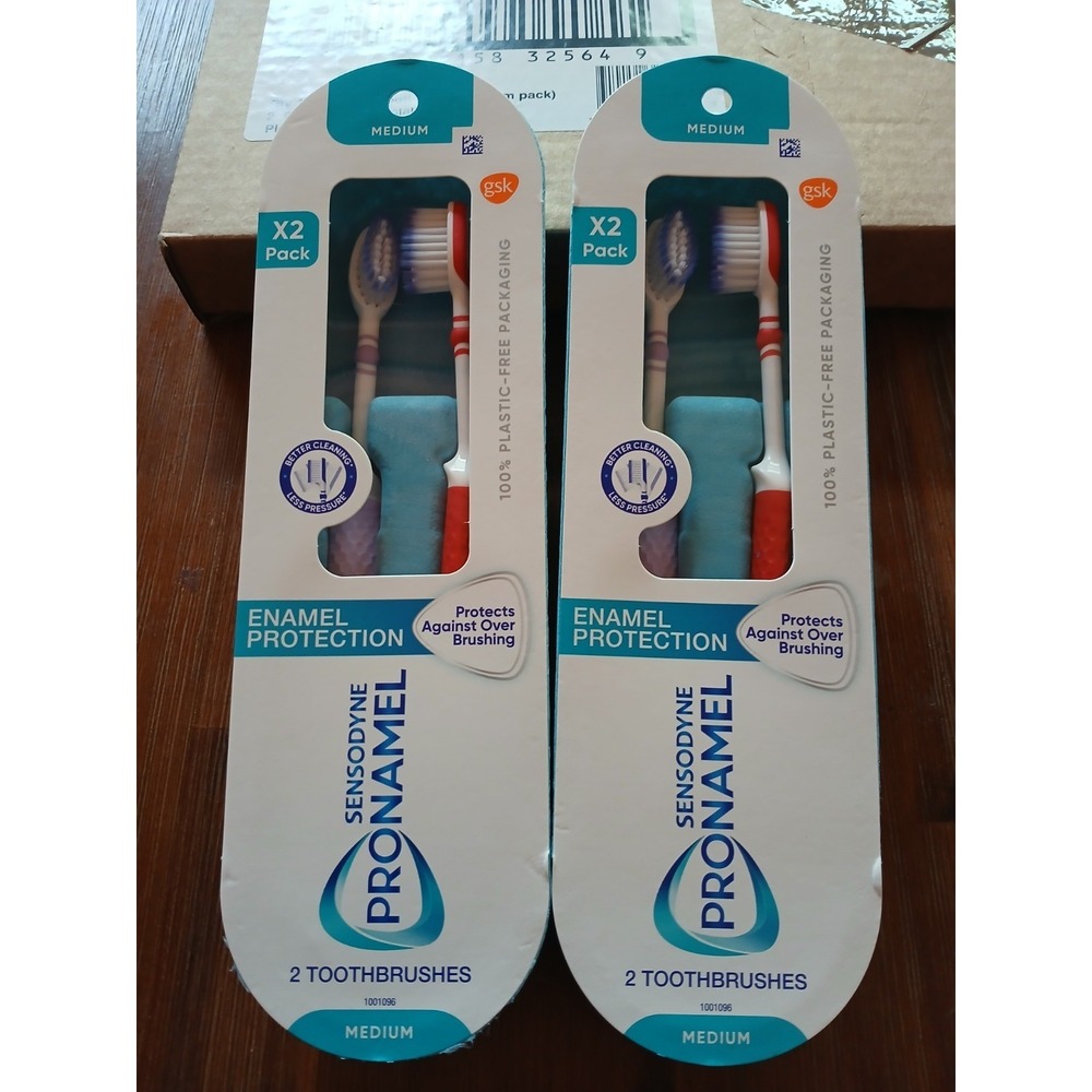 Sensodyne Pronamel Medium Toothbrush for Tooth‎ Enamel Protection - 4 Count ZC4 - Picture 2 of 6